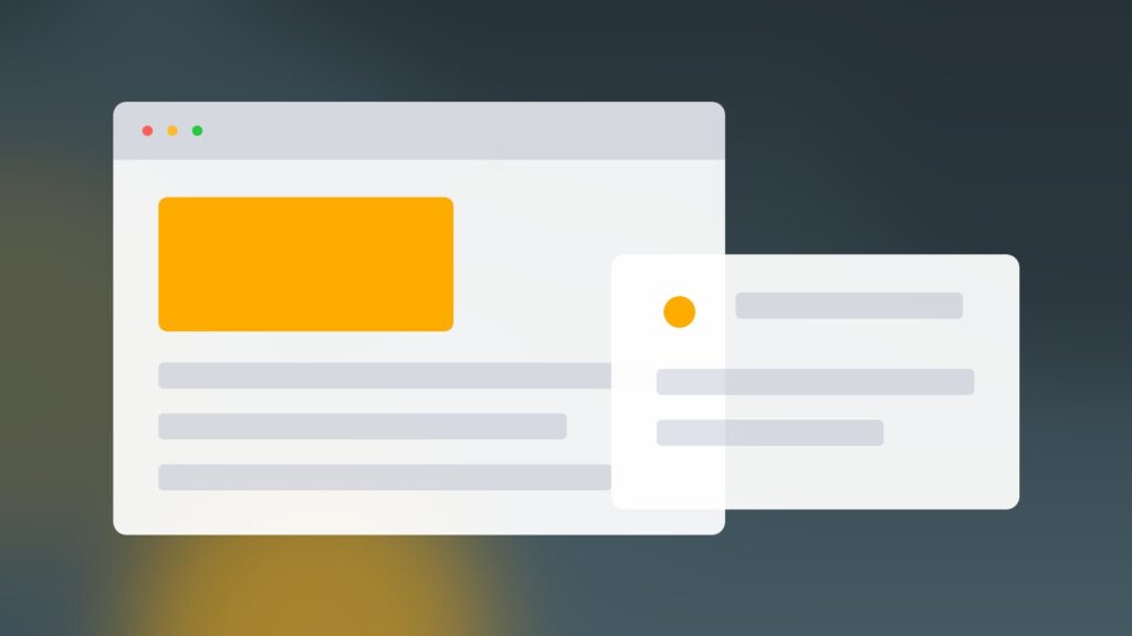 A form card with fields and a highlighted submit button on a dark slate and amber gradient