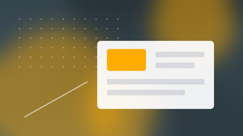 A shield and checkbox card beside a form on a dark slate and amber gradient